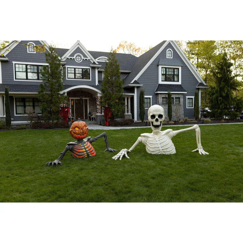 Life-Size Skeleton with LED Eyes &