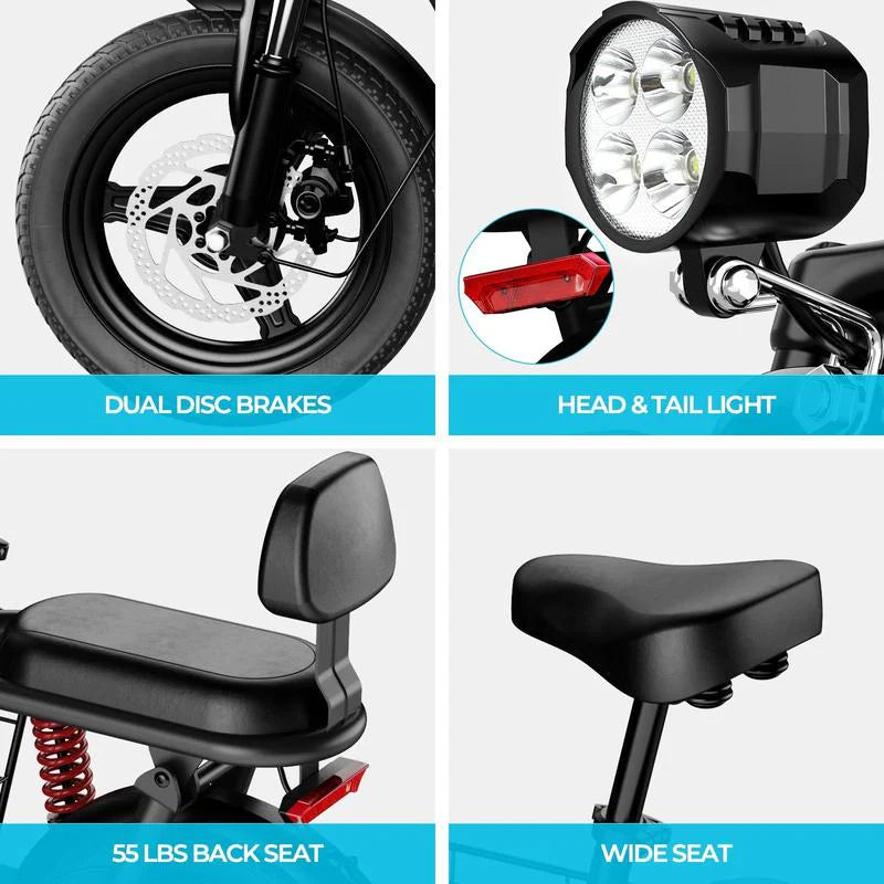 C3 Folding Electric Commuter Scooter with Seat for Adults