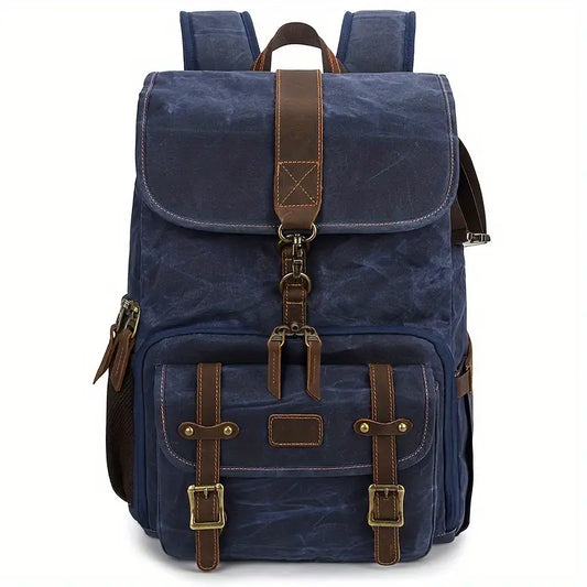 Vintage Camera Backpack - Laptop Compartment, Tripod Holder Bag, Ergonomics