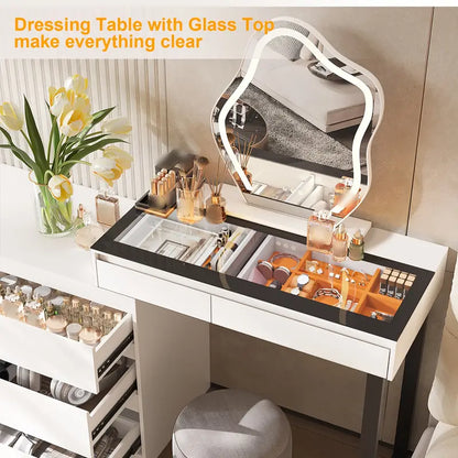 White dressing table