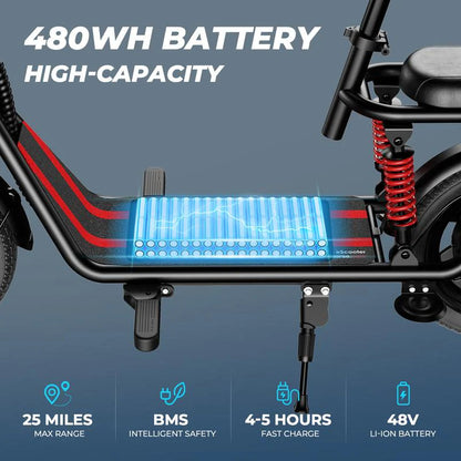 C3 Folding Electric Commuter Scooter with Seat for Adults