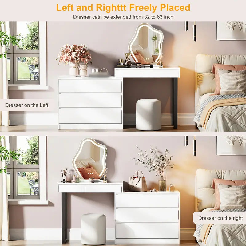 White dressing table